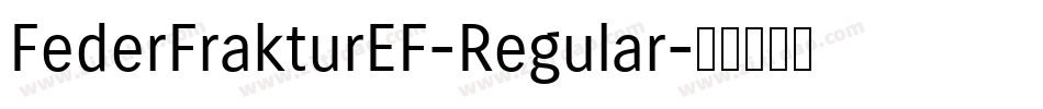 FederFrakturEF-Regular字体转换