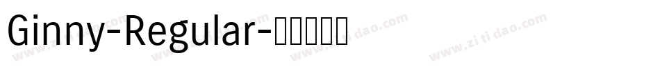 Ginny-Regular字体转换
