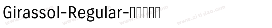 Girassol-Regular字体转换
