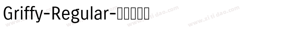 Griffy-Regular字体转换