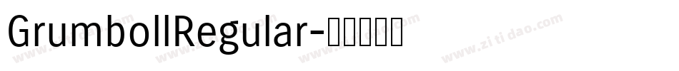 GrumbollRegular字体转换