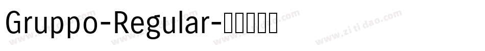 Gruppo-Regular字体转换