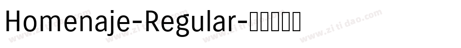 Homenaje-Regular字体转换