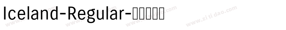 Iceland-Regular字体转换