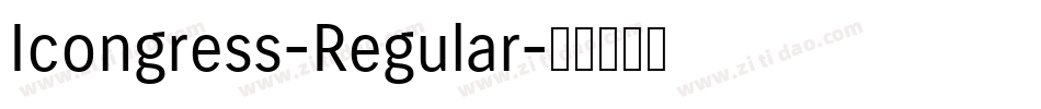 Icongress-Regular字体转换