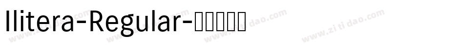 Ilitera-Regular字体转换