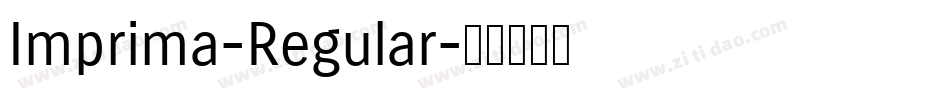 Imprima-Regular字体转换