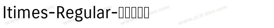 Itimes-Regular字体转换