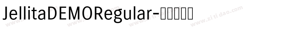 JellitaDEMORegular字体转换