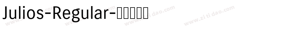 Julios-Regular字体转换