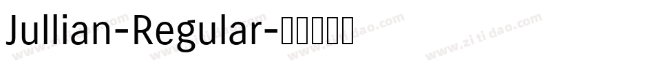 Jullian-Regular字体转换