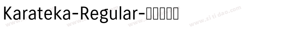 Karateka-Regular字体转换