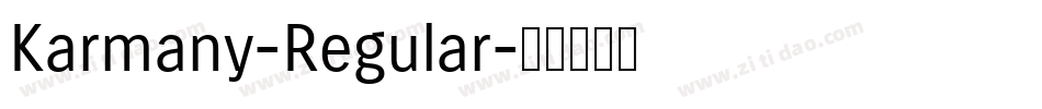 Karmany-Regular字体转换