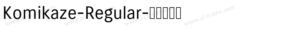 Komikaze-Regular字体转换