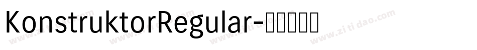 KonstruktorRegular字体转换