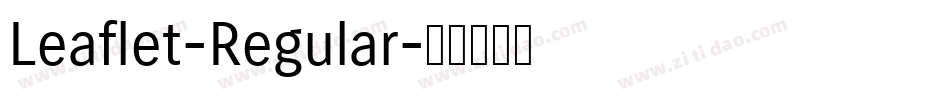 Leaflet-Regular字体转换 Leaflet-Regular字体转换
