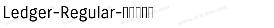 Ledger-Regular字体转换