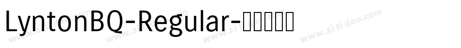 LyntonBQ-Regular字体转换
