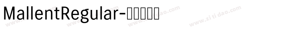 MallentRegular字体转换