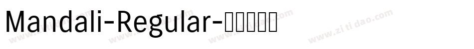 Mandali-Regular字体转换