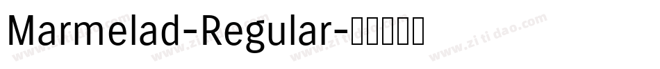 Marmelad-Regular字体转换