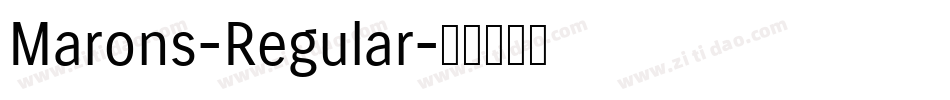 Marons-Regular字体转换