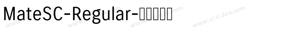 MateSC-Regular字体转换