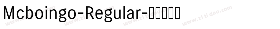 Mcboingo-Regular字体转换