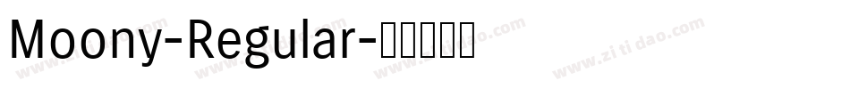 Moony-Regular字体转换