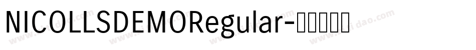 NICOLLSDEMORegular字体转换