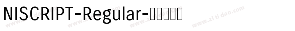 NISCRIPT-Regular字体转换