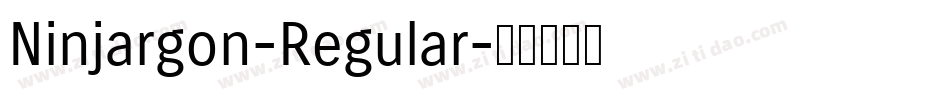 Ninjargon-Regular字体转换