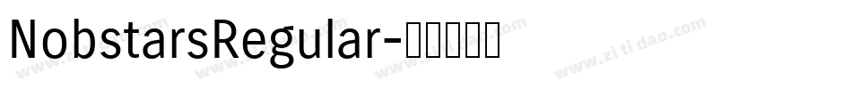 NobstarsRegular字体转换