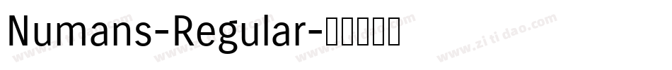 Numans-Regular字体转换