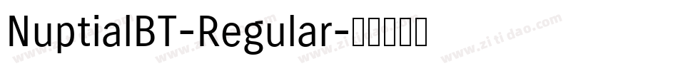 NuptialBT-Regular字体转换