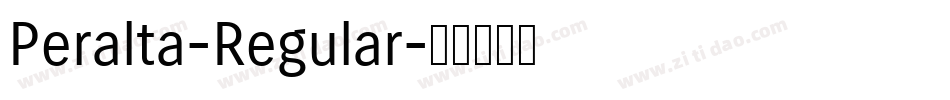Peralta-Regular字体转换