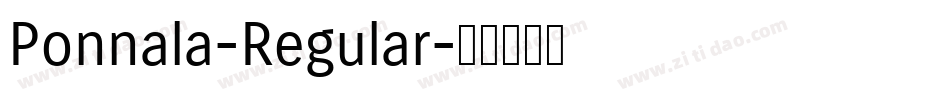 Ponnala-Regular字体转换