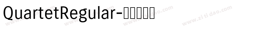 QuartetRegular字体转换