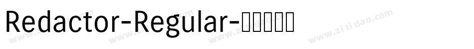 Redactor-Regular字体转换