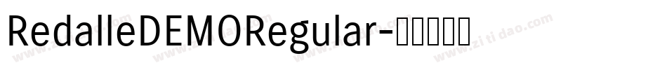 RedalleDEMORegular字体转换