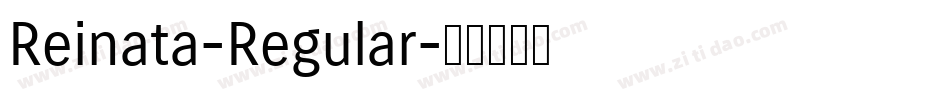 Reinata-Regular字体转换