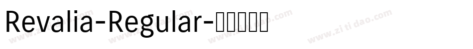 Revalia-Regular字体转换
