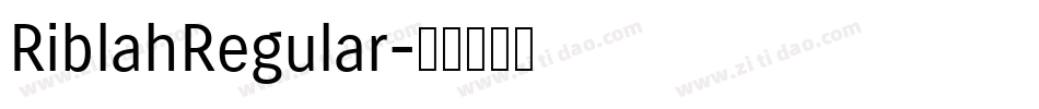 RiblahRegular字体转换