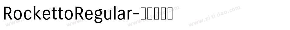 RockettoRegular字体转换