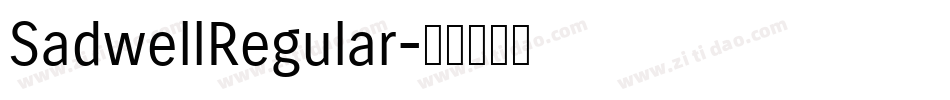 SadwellRegular字体转换
