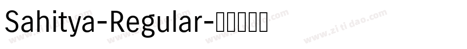 Sahitya-Regular字体转换