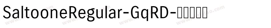 SaltooneRegular-GqRD字体转换