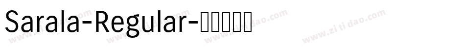 Sarala-Regular字体转换