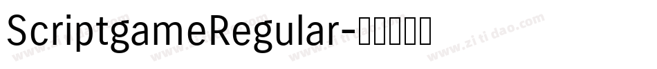 ScriptgameRegular字体转换