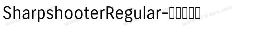 SharpshooterRegular字体转换